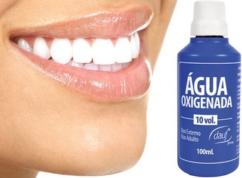 Água oxigenada para clarear os dentes